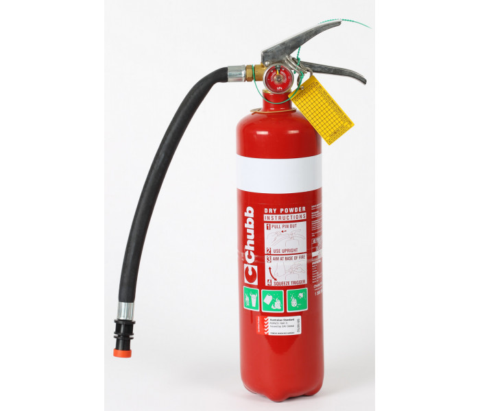 Chubb 2.3kg ABE Dry Powder Fire Extinguisher w/ Metal Bracket
